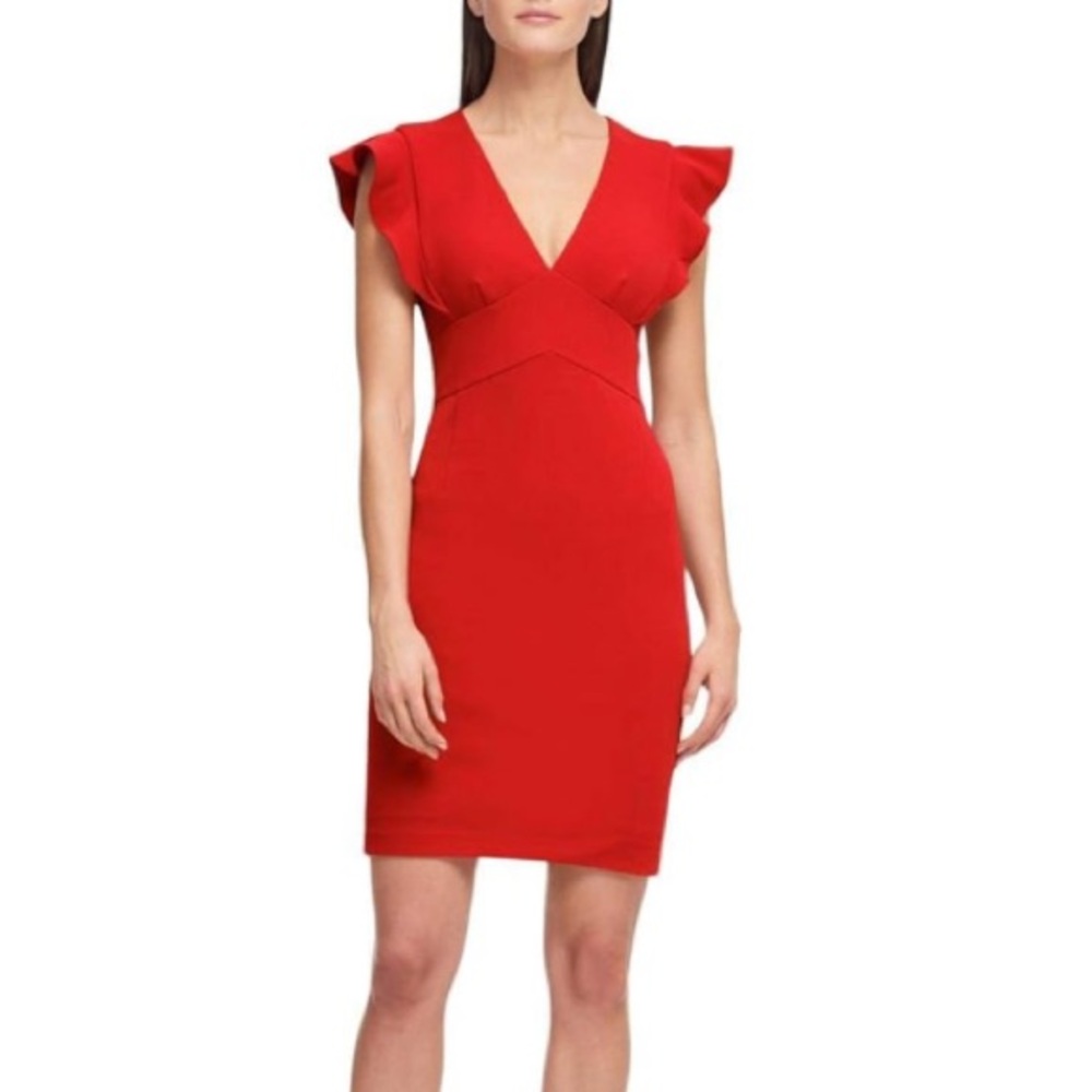 DKNY Vibrant Red Mini Dress